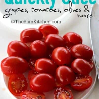 grape tomatoes on a lid