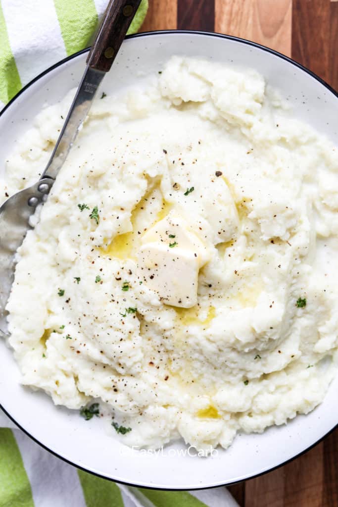 Mashed Cauliflower with butter pat on top