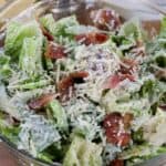 overhead of Caesar Salad