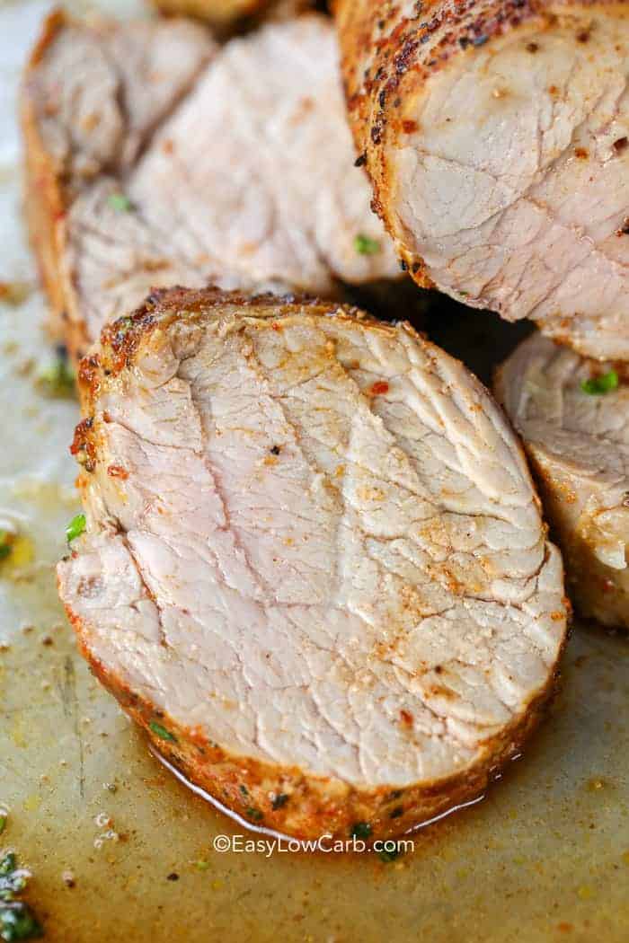 slices of Low Carb Pork Tenderloin