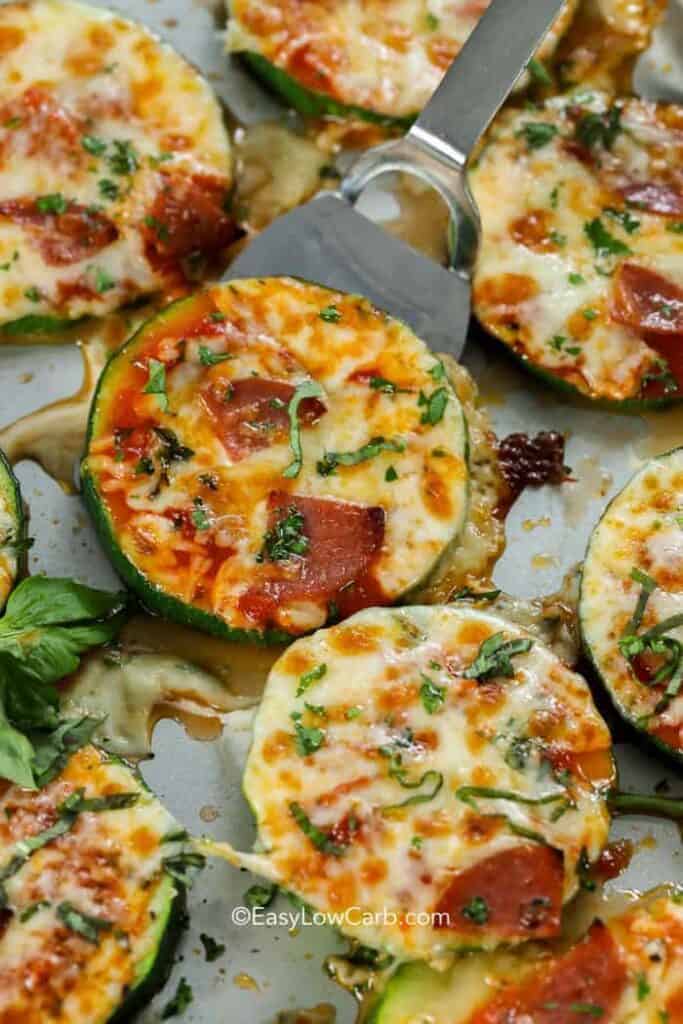 Zucchini Pizza Bites - Easy Low Carb