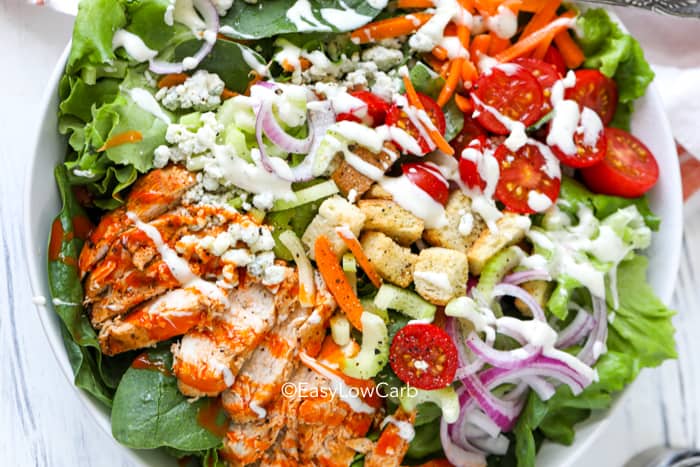 overhead of Buffalo Chicken Salad