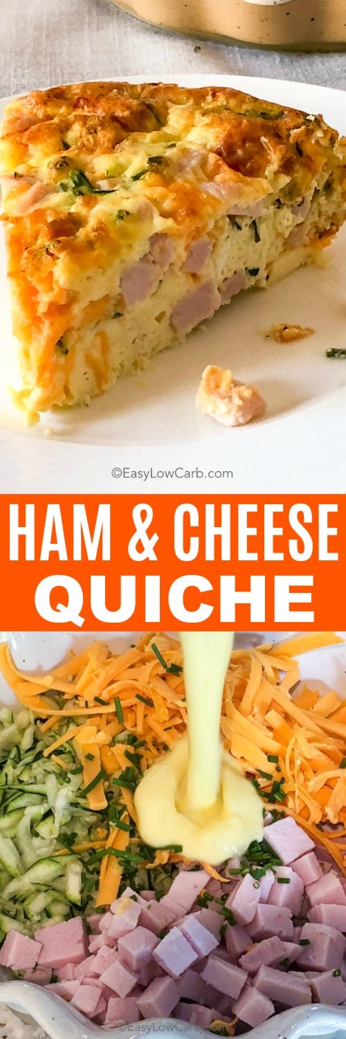 Crustless Ham and Cheese Quiche (Keto) - Easy Low Carb