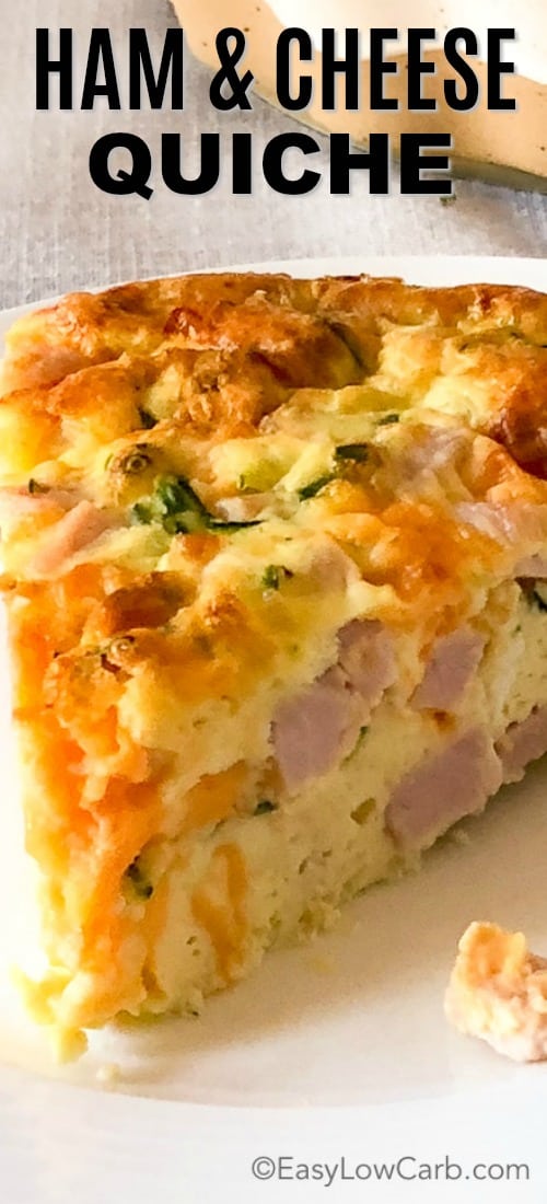 Crustless Ham And Cheese Quiche Keto Easy Low Carb