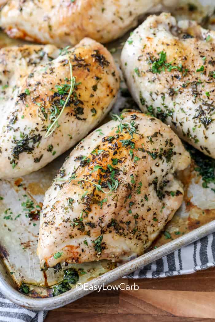 Baked Bone In Chicken Breast - Easy Low Carb