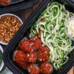 Zoodle Spaghetti and Meatballs Meal Prep