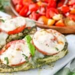 Pesto Chicken with tomatoes and cheese