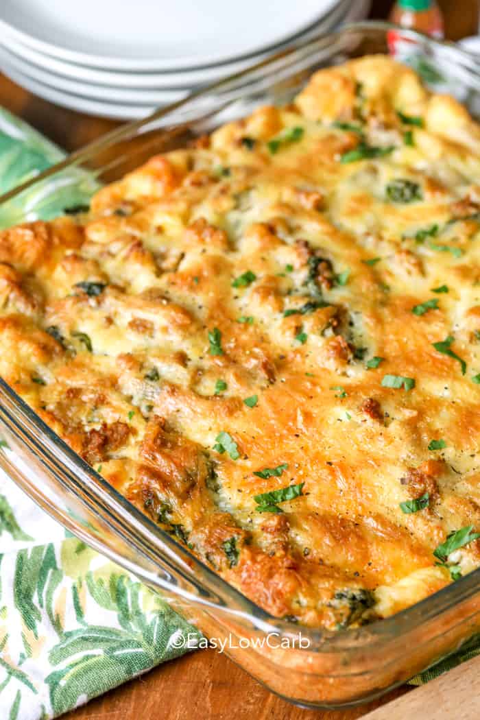 Spinach Cheese Egg Bake Easy Low Carb