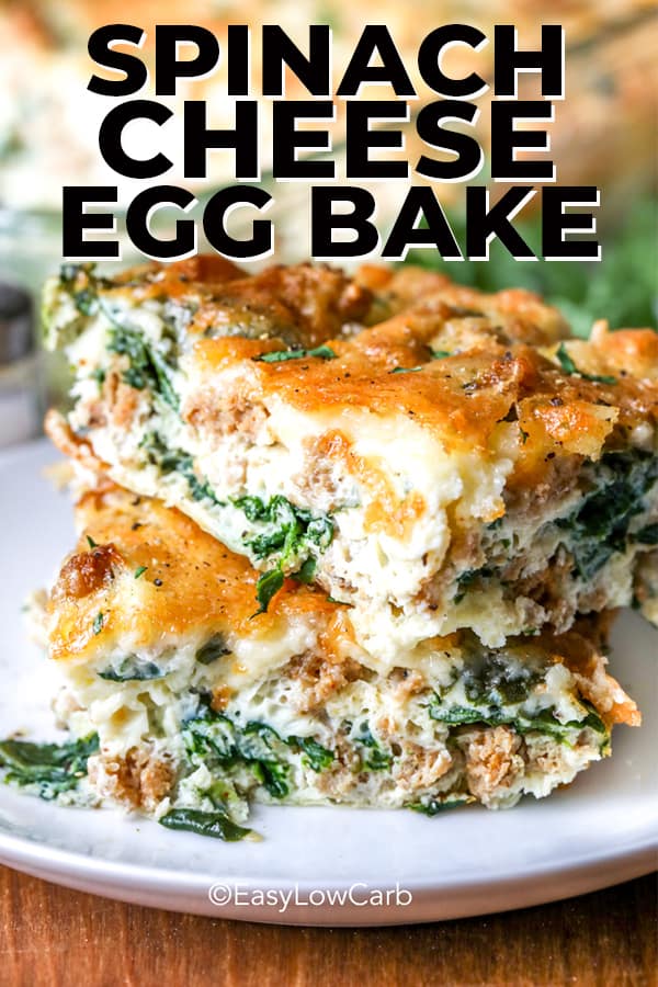 Spinach Cheese Egg Bake Easy Low Carb