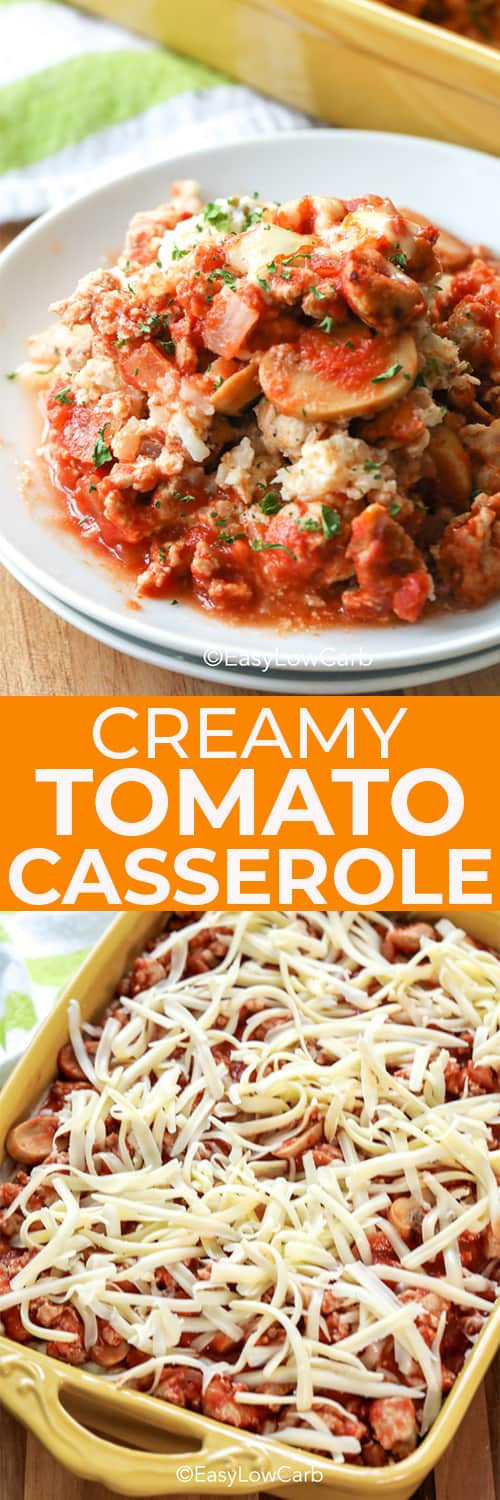 Low Carb Creamy Tomato Casserole - Easy Low Carb