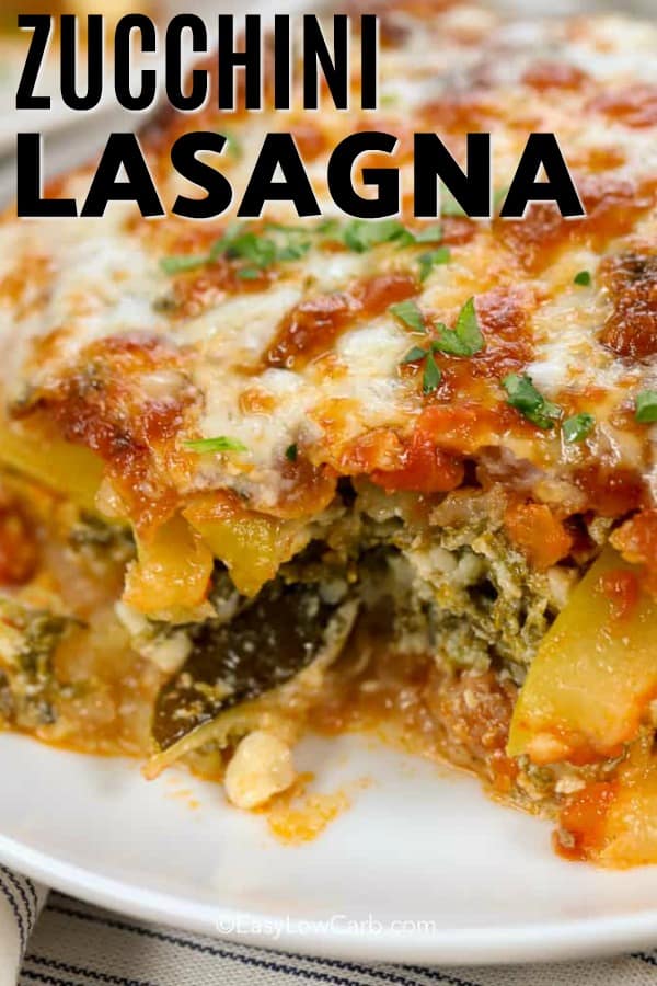 Zucchini Lasagna {Healthy Low Carb Meal} - Easy Low Carb