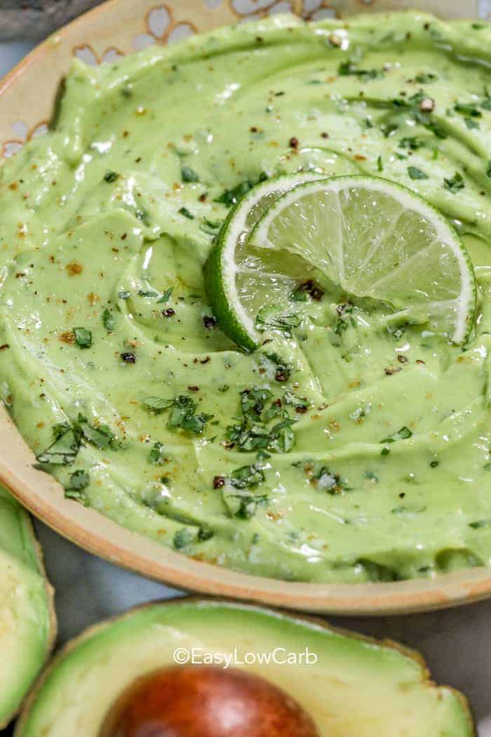 Homemade Avocado Dip {Simple &amp; Creamy!} - Easy Low Carb