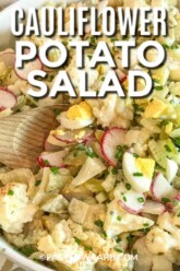 Cauliflower Potato Salad (Easy Keto Side Dish!) - Easy Low Carb