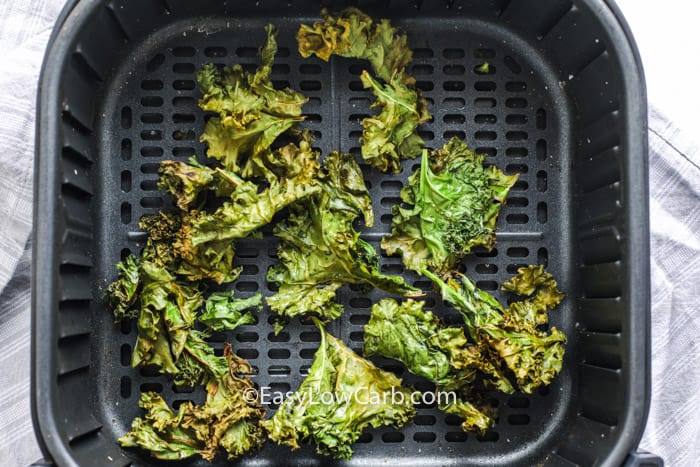 top view of Air Fryer Kale Chips