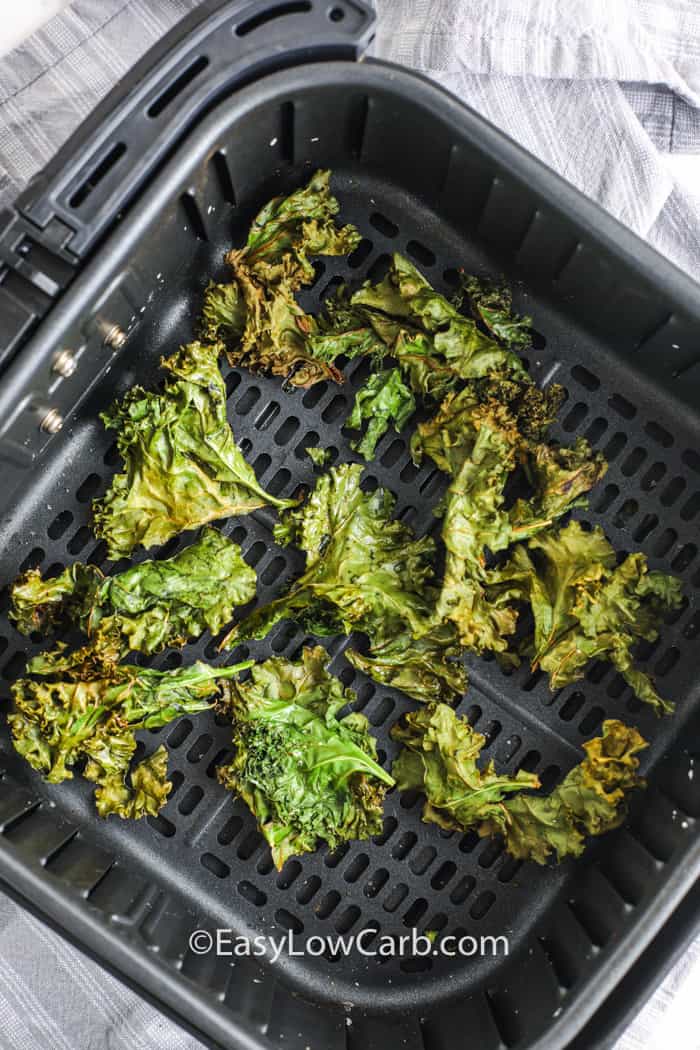 Air Fryer Kale Chips in the air fryer