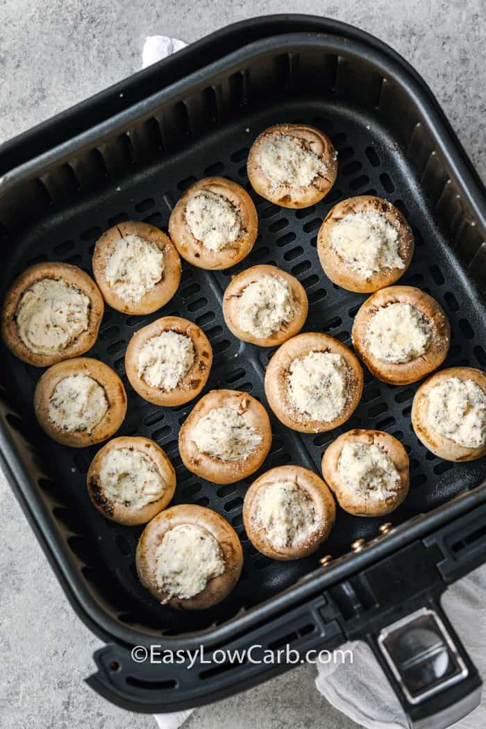 Air Fryer Stuffed Mushrooms {Appetizer or Side Dish!} Easy Low Carb
