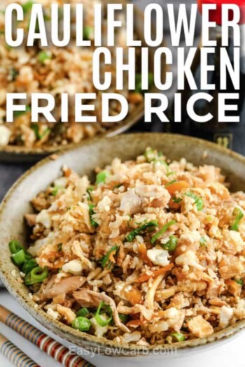 Cauliflower Chicken Fried Rice {Low Carb One-Pan Meal} - Easy Low Carb