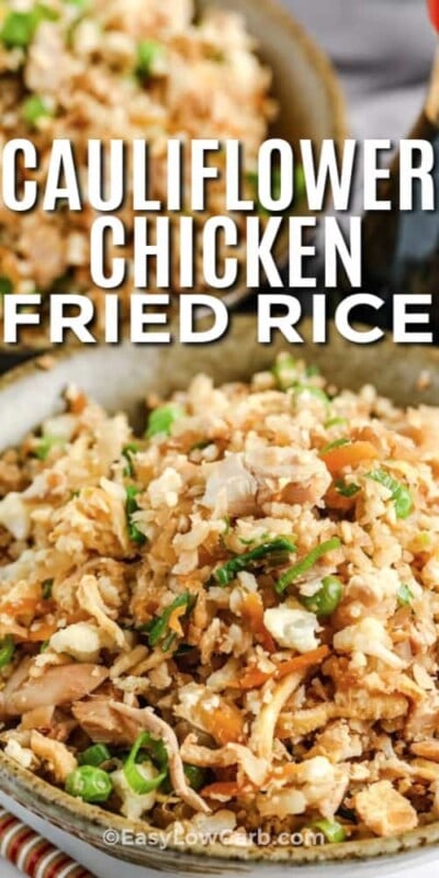 Cauliflower Chicken Fried Rice {Low Carb One-Pan Meal} - Easy Low Carb