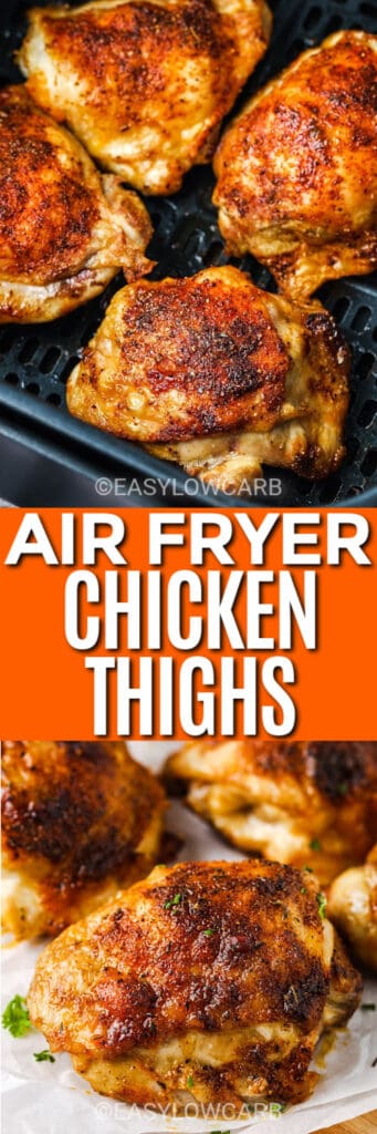 Air Fryer Chicken Thighs {with only 3 ingredients!} - Easy Low Carb