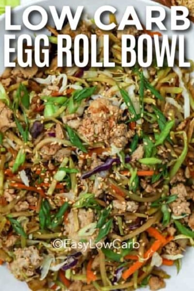 Low Carb Egg Roll in a Bowl {with broccoli slaw!} - Easy Low Carb