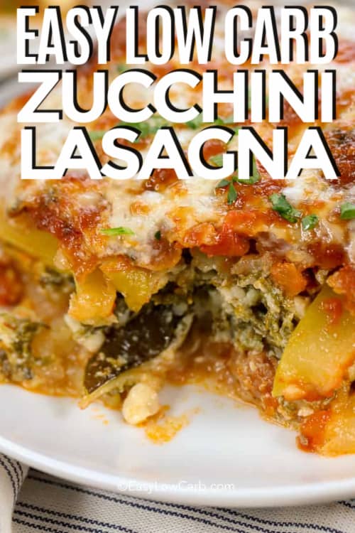 Zucchini Lasagna {Healthy Low Carb Meal} - Easy Low Carb