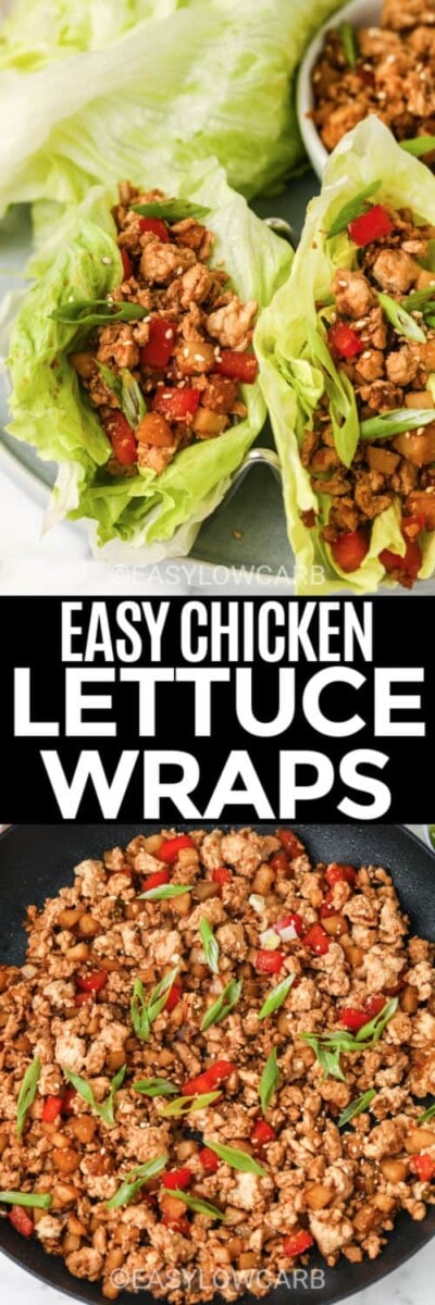 Easy Chicken Lettuce Wraps (30 Minute Dinner!) - Easy Low Carb