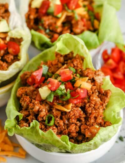 plated Taco Lettuce Wraps