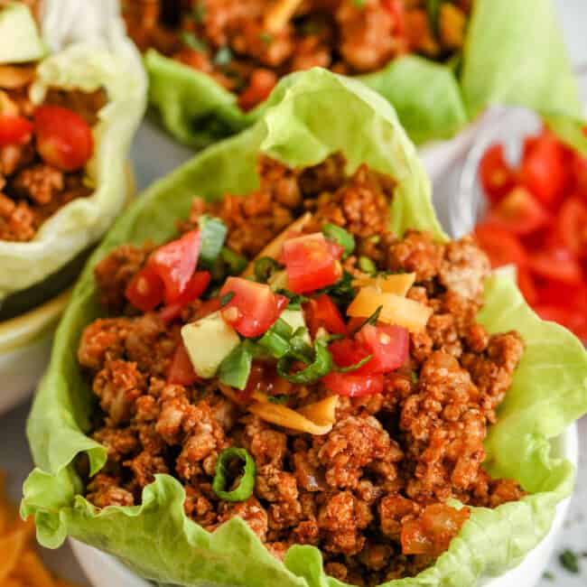 Taco Lettuce Wraps (Dinner in 30 mins or less!) - Easy Low Carb