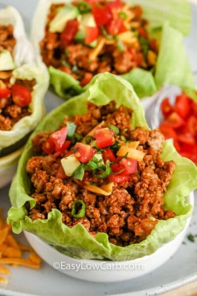 Taco Lettuce Wraps (Dinner in 30 mins or less!) - Easy Low Carb