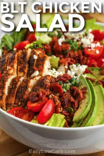 BLT Chicken Salad (Entree Style Salad!) - Easy Low Carb