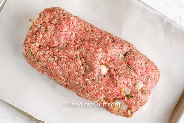 Low Carb Meatloaf before cooking