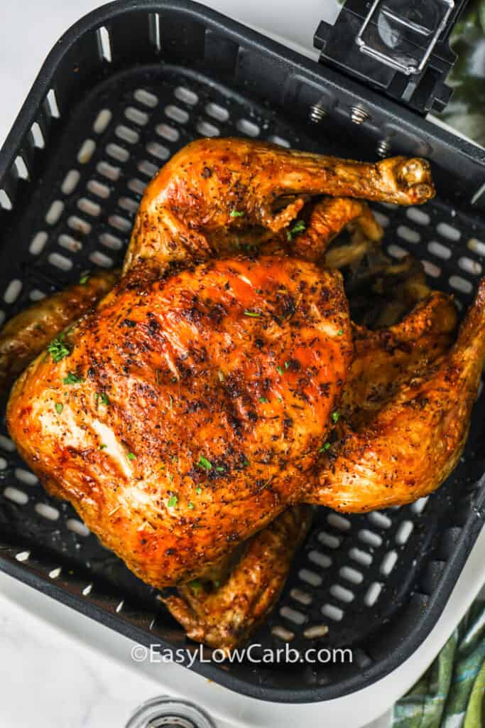 Air Fryer Roast Chicken (Perfectly Tender And Juicy!) Easy Low Carb
