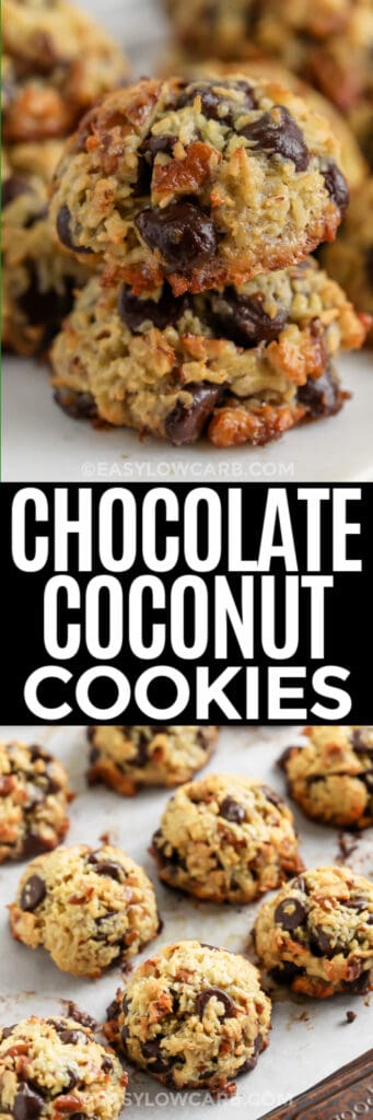 Chocolate Coconut Cookies (Ready in under 30 Minutes!) - Easy Low Carb