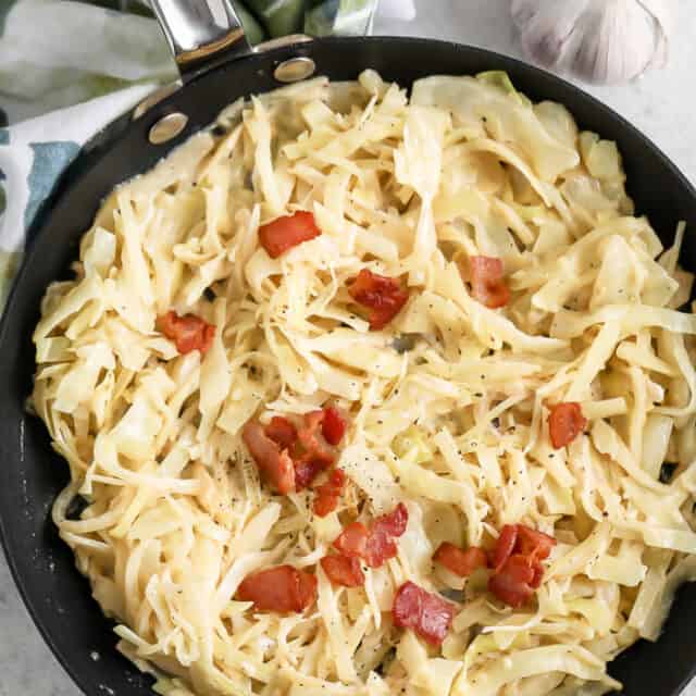 Bacon Creamed Cabbage (Ready In Under 30 Min!) - Easy Low Carb