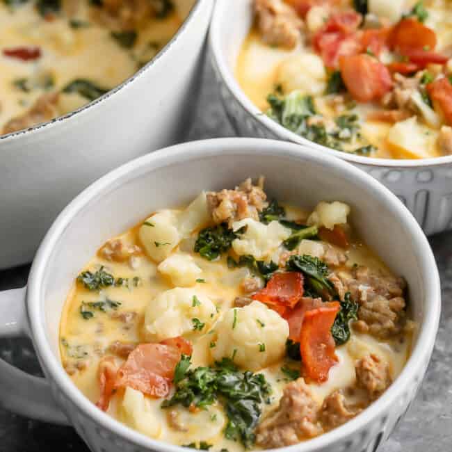 Keto Zuppa Toscana Soup - Easy Low Carb