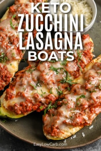 Keto Lasagna Zucchini Boats (With 3 Types of Cheese!) - Easy Low Carb