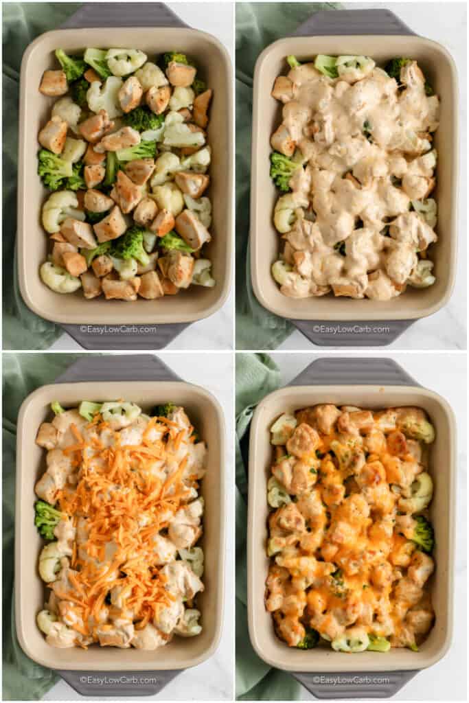 Chicken Broccoli Cauliflower Casserole Easy Low Carb
