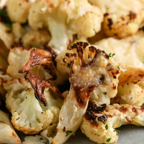 Parmesan Roasted Cauliflower (3 Ingredient Recipe!) - Easy Low Carb