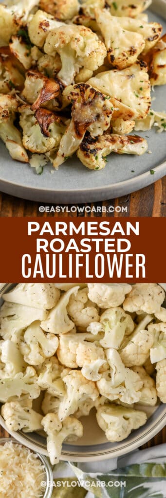 Parmesan Roasted Cauliflower (3 Ingredient Recipe!) - Easy Low Carb