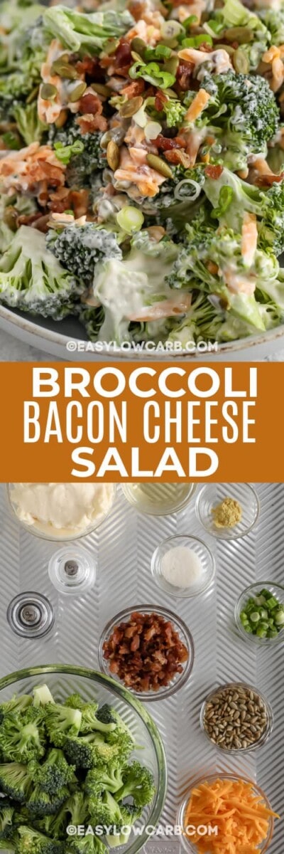 Broccoli Bacon Cheese Salad (15 Min Prep!) - Easy Low Carb