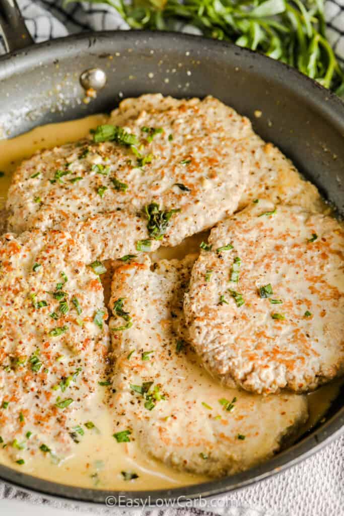 Turkey Breast Cutlets with Dijon Sauce (Quick & Easy!) - Easy Low Carb