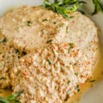 plated Turkey Cutlets with Dijon Sauce