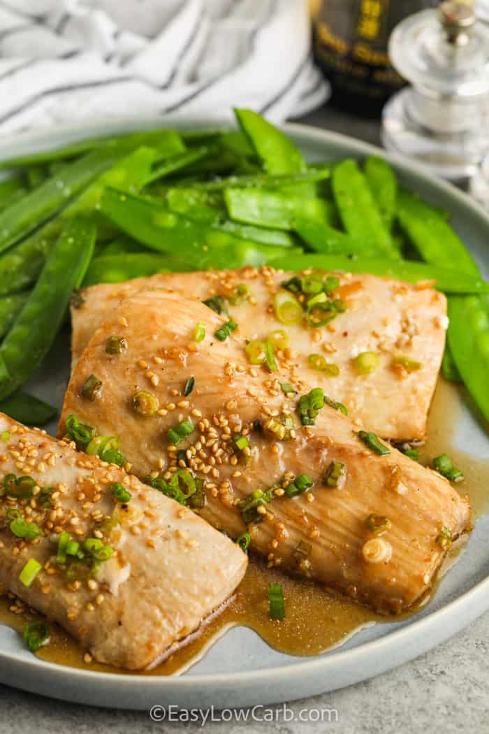 close up of Baked Mahi Mahi on a plate