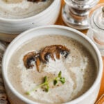 Cream of Mushroom Soup Recipe in bowls
