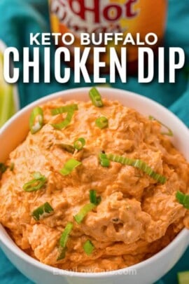 Keto Buffalo Chicken Dip (5 Minute Prep!) - Easy Low Carb