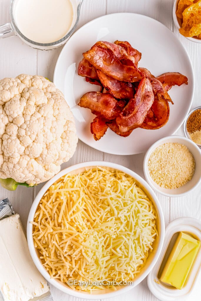Bacon Cauliflower Mac and Cheese (Keto Main Dish!) Easy Low Carb