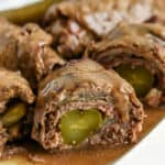 Beef Rouladen with slice taken out