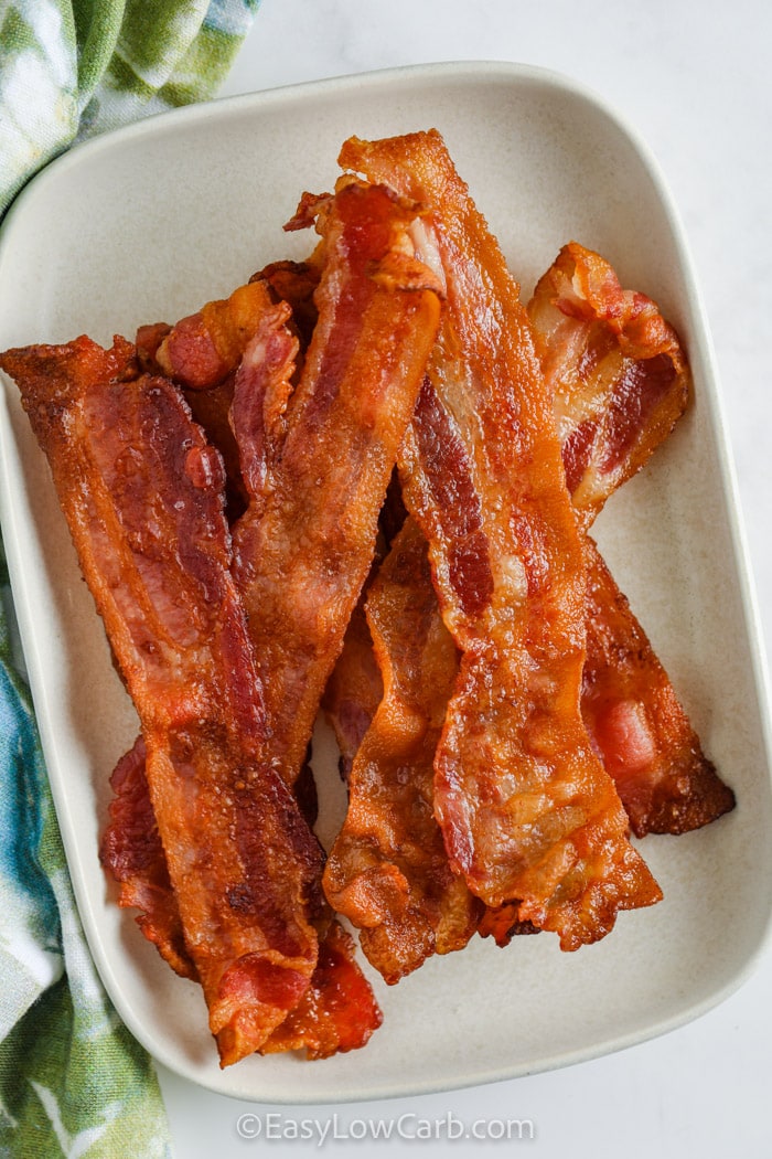 close up of Air Fryer Bacon