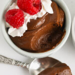 Avocado Chocolate Mousse with a spoon full