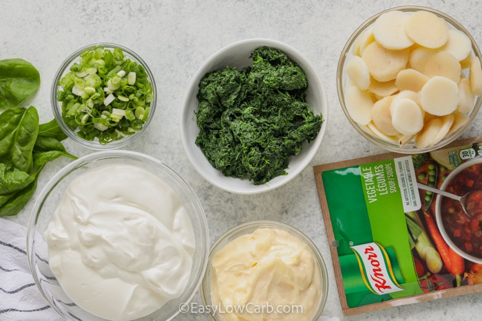 ingredients to make Easy Spinach Dip
